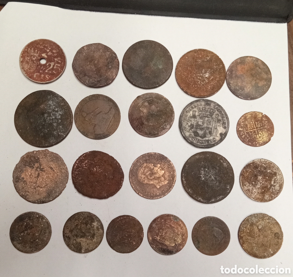 Material numism&aacute;tico: lote 21 monedas antiguas - Foto 2