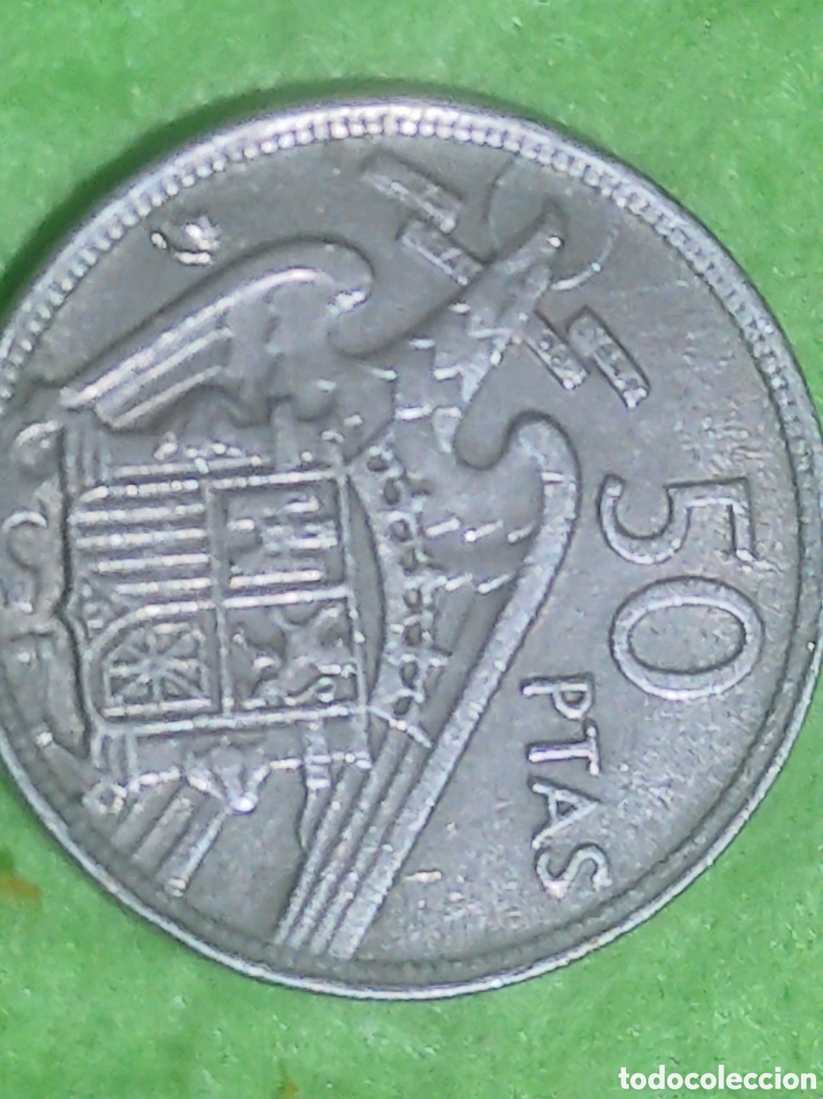 Material numism&aacute;tico: Moneda 50 pesetas Franco - Foto 2