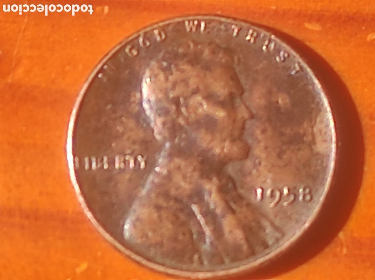 Material numism&aacute;tico: Moneda trigo One cent 1958