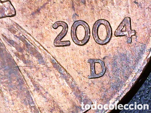Material numism&aacute;tico: Moneda One cent 2004 AM pegadas - Foto 8