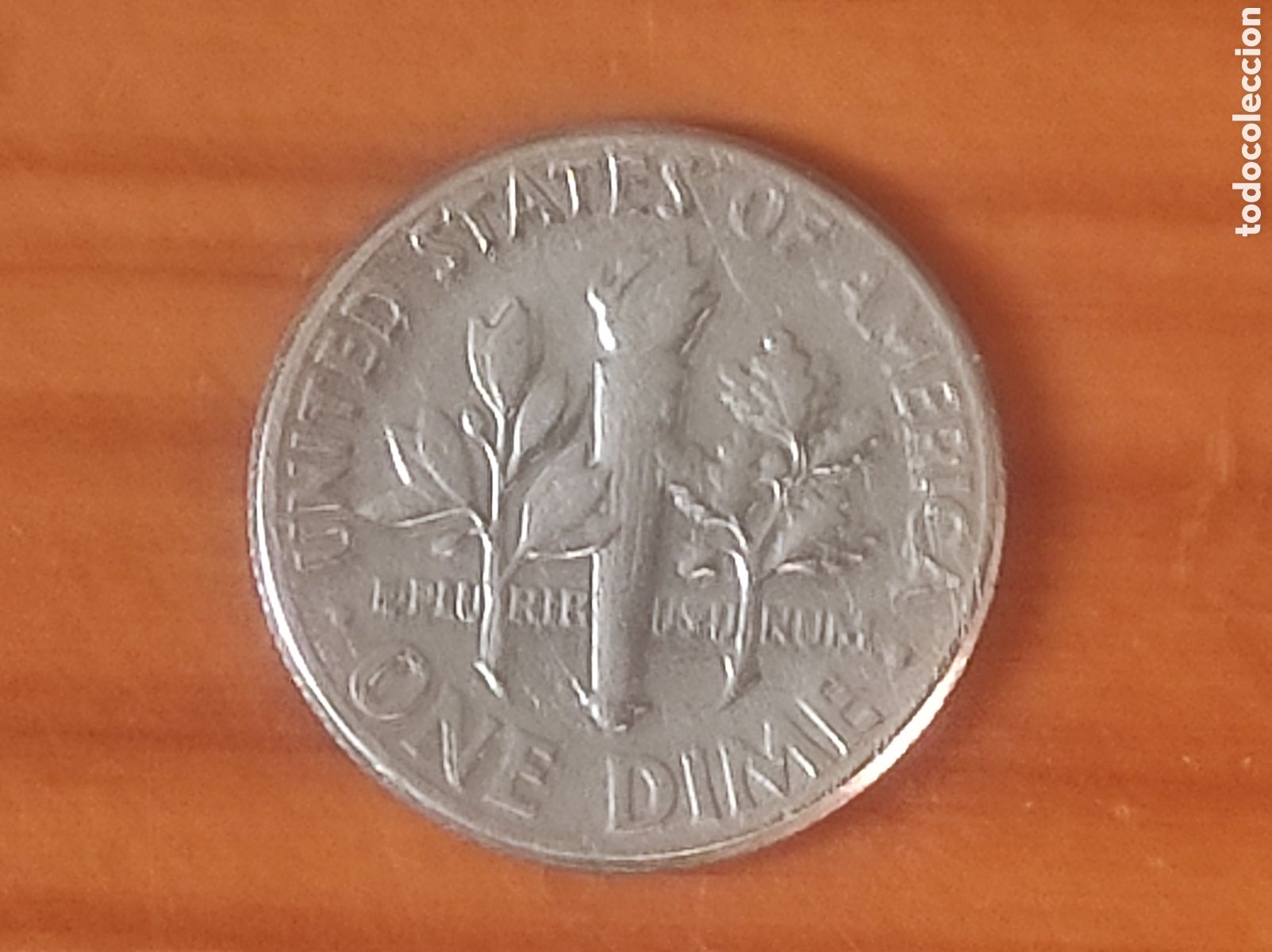 Material numism&aacute;tico: Moneda One dime 1975 d superpuesta - Foto 2