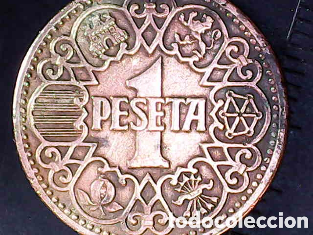Material numism&aacute;tico: Una peseta caudillo 1944 - Foto 3