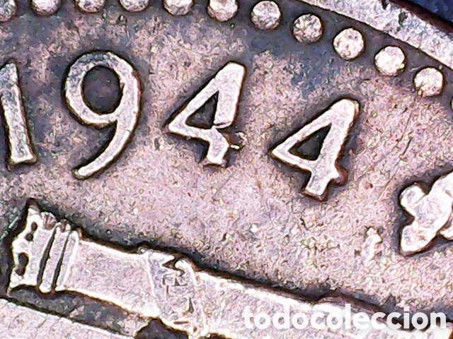 Material numism&aacute;tico: Una peseta caudillo 1944 - Foto 4