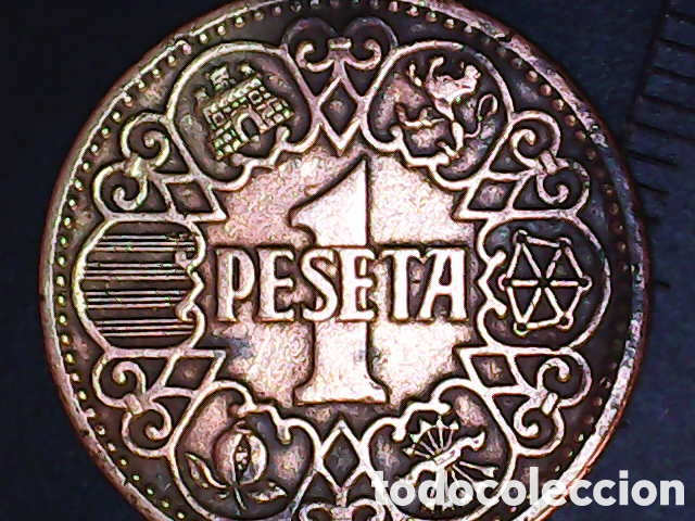 Material numism&aacute;tico: Una peseta caudillo 1944 - Foto 1