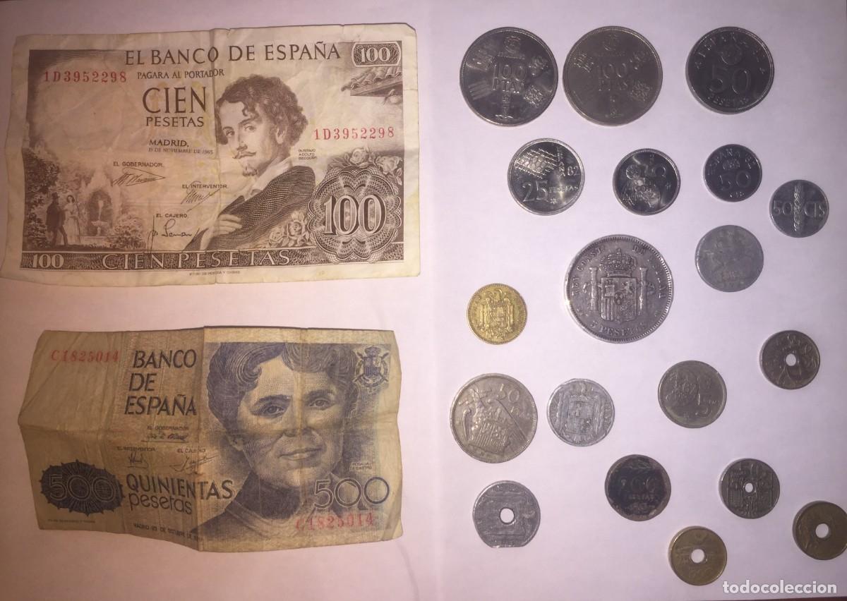 Material numism&aacute;tico: lote de monedas y billetes - Foto 2