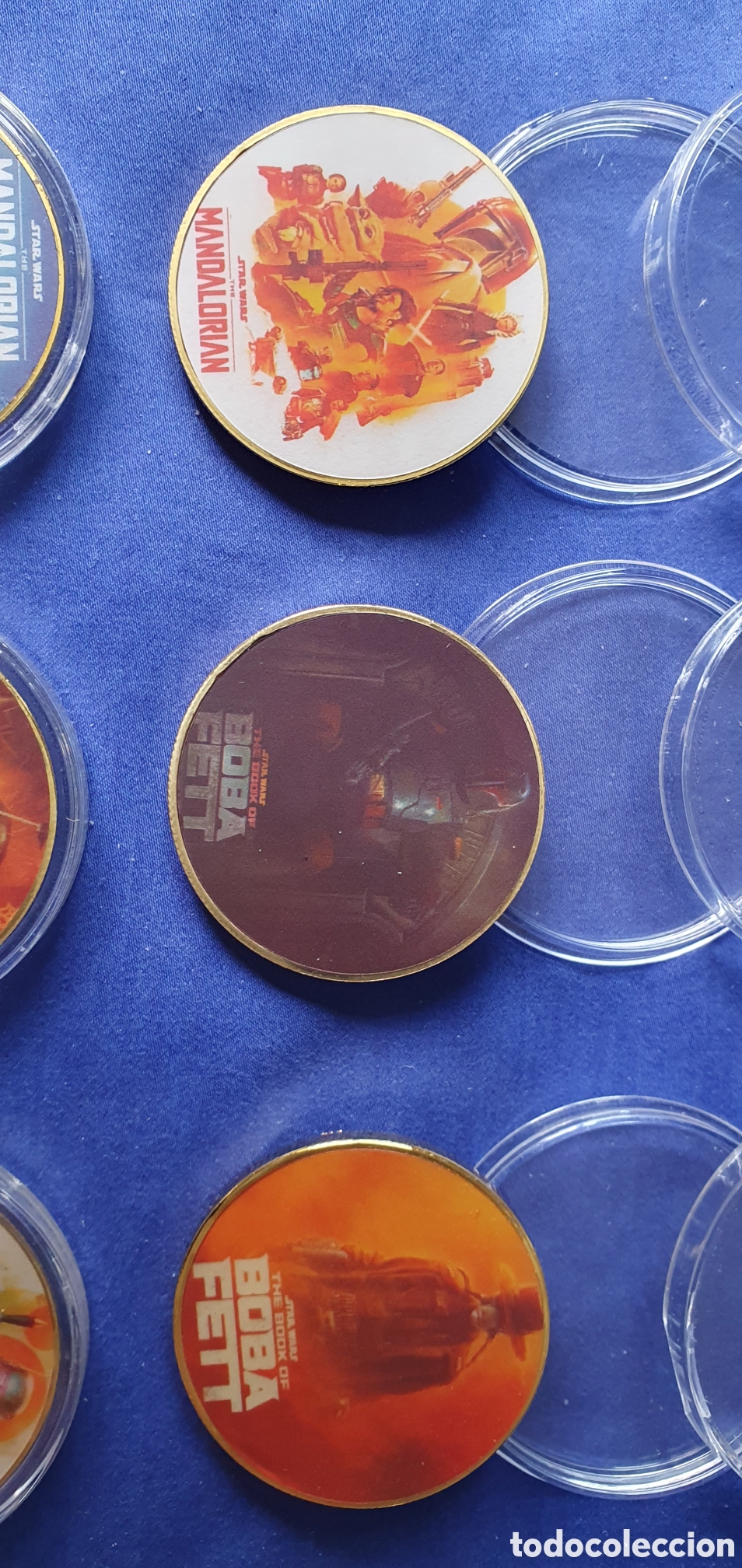 Material numism&aacute;tico: Star wars: 9 monedas conmemorativas Mandalorian - Foto 2