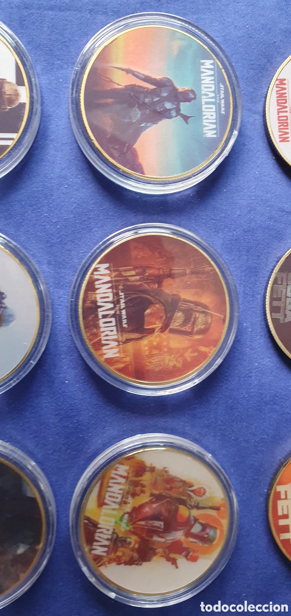 Material numism&aacute;tico: Star wars: 9 monedas conmemorativas Mandalorian - Foto 3
