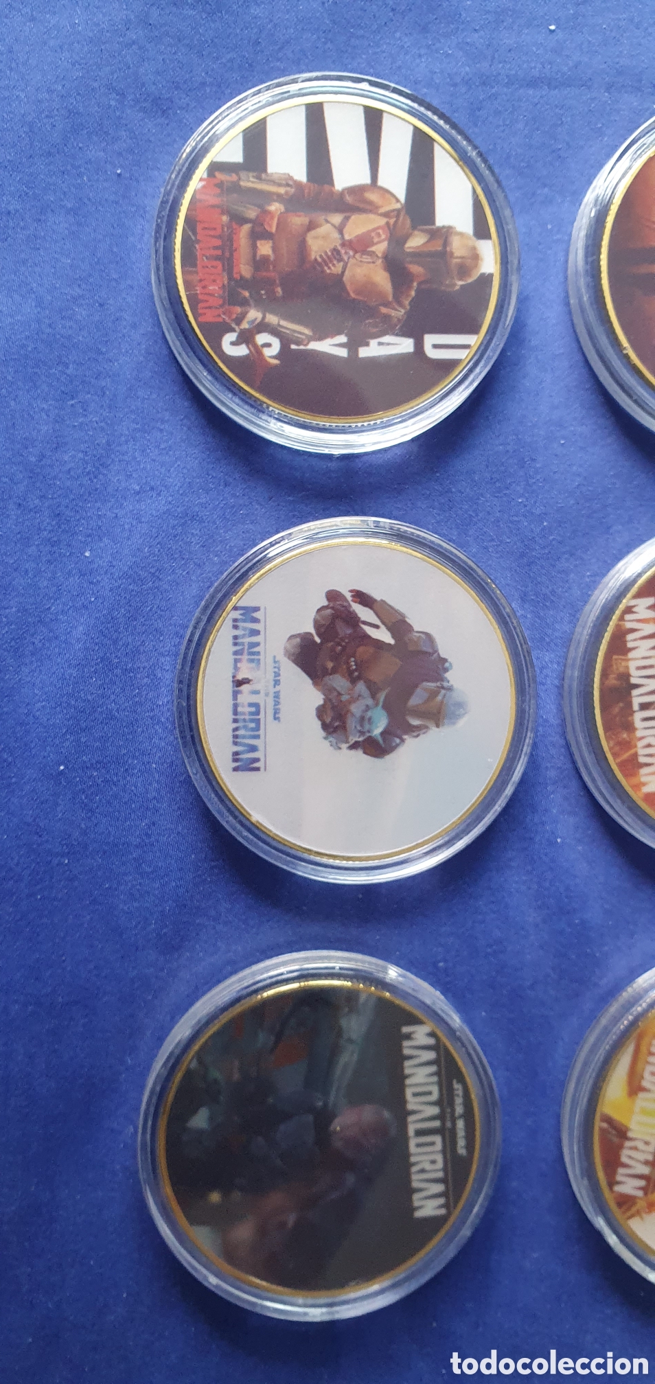 Material numism&aacute;tico: Star wars: 9 monedas conmemorativas Mandalorian - Foto 4