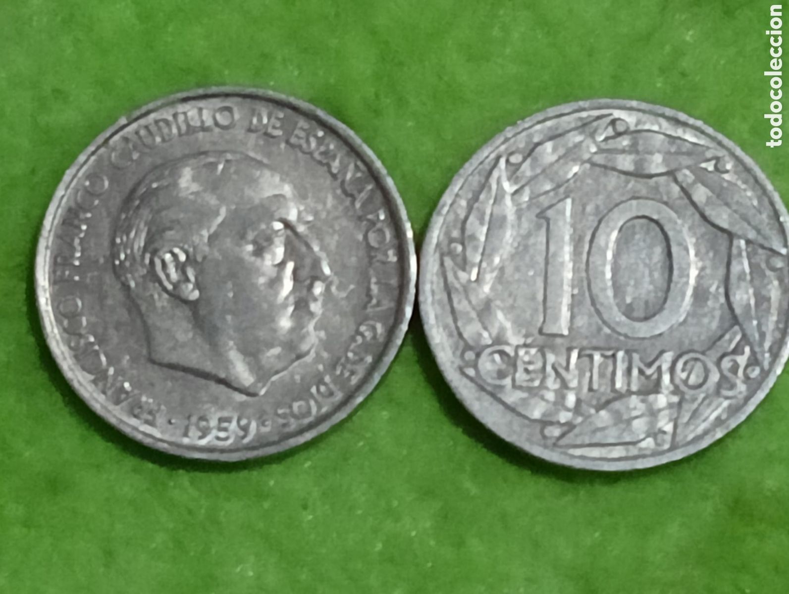 Material numism&aacute;tico: Dos monedas 1959 Franco - Foto 1