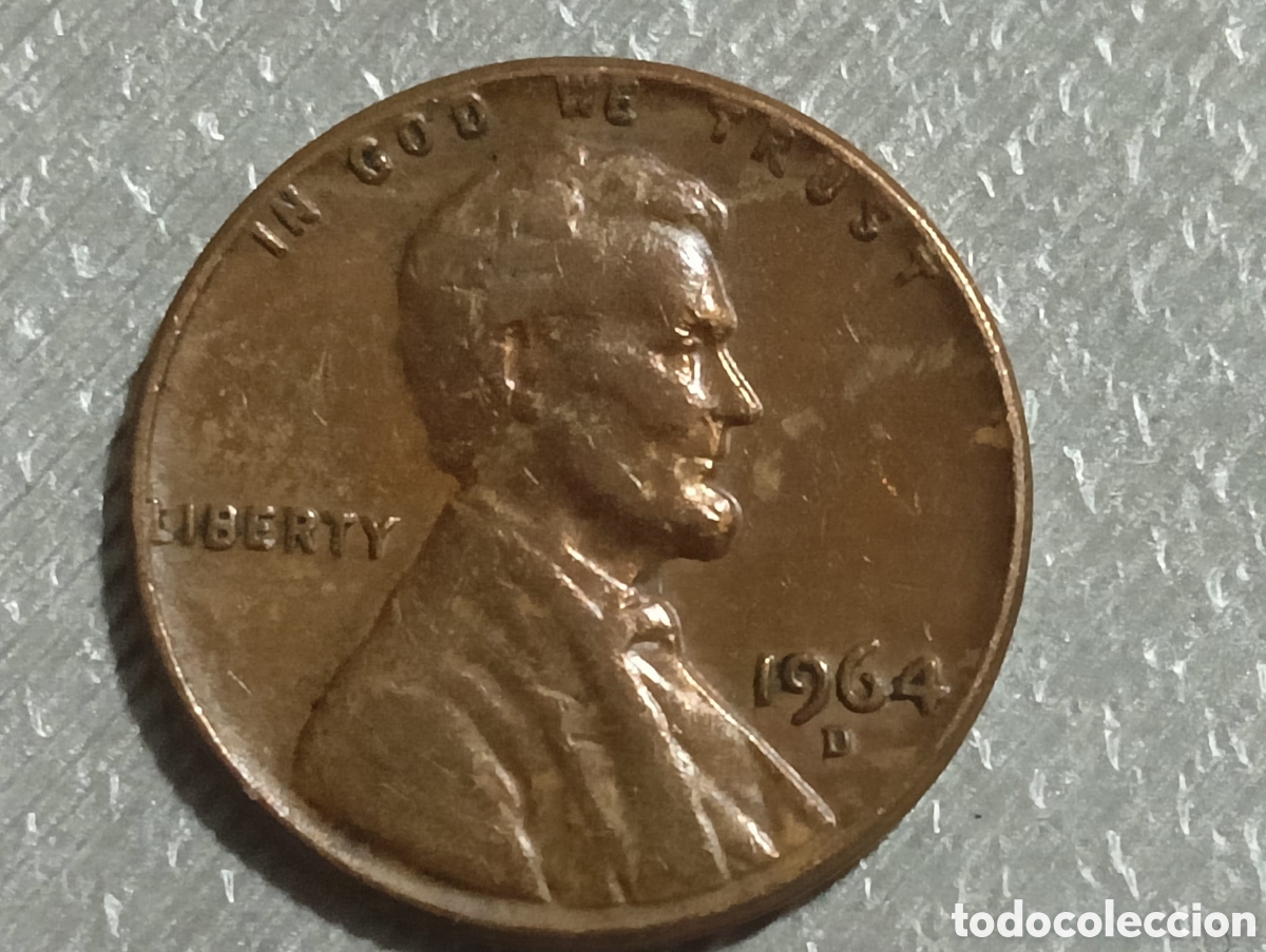 Material numism&aacute;tico: One cent 1964d con fallos