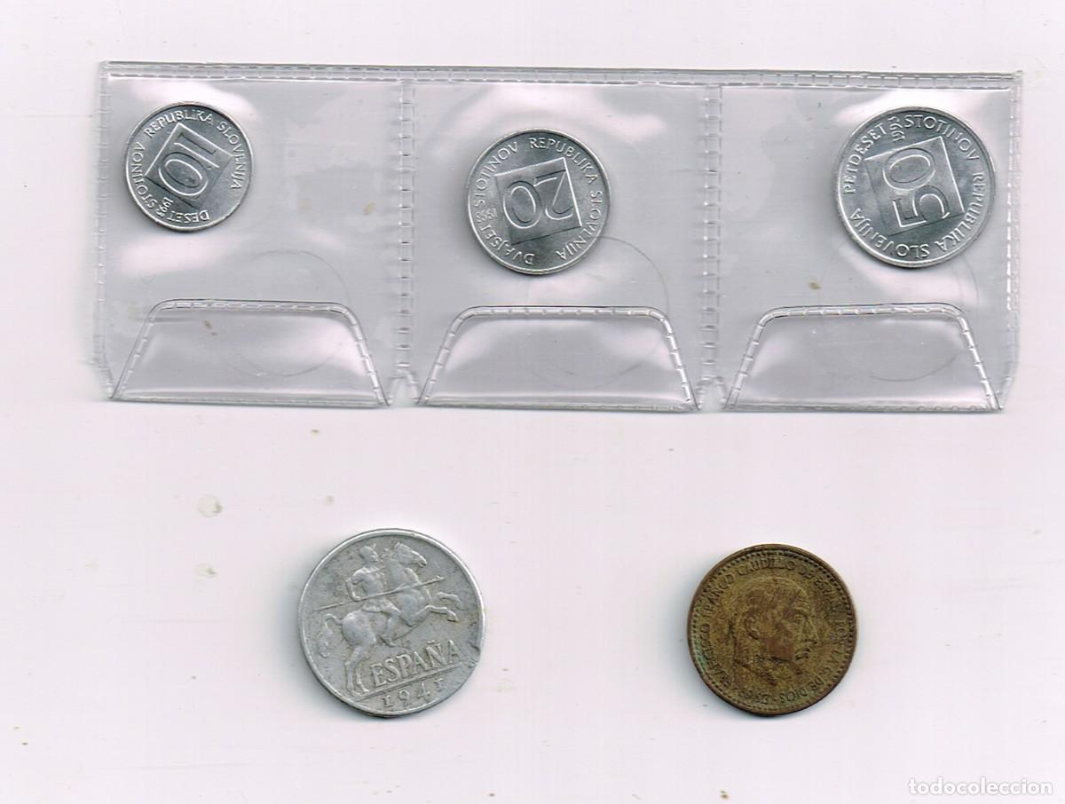 Material numism&aacute;tico: 1994 ARCHIVADOR PL&Aacute;STICO MONEDAS DEL MUNDO PLANETA AGOSTINI CON 5 MONEDAS