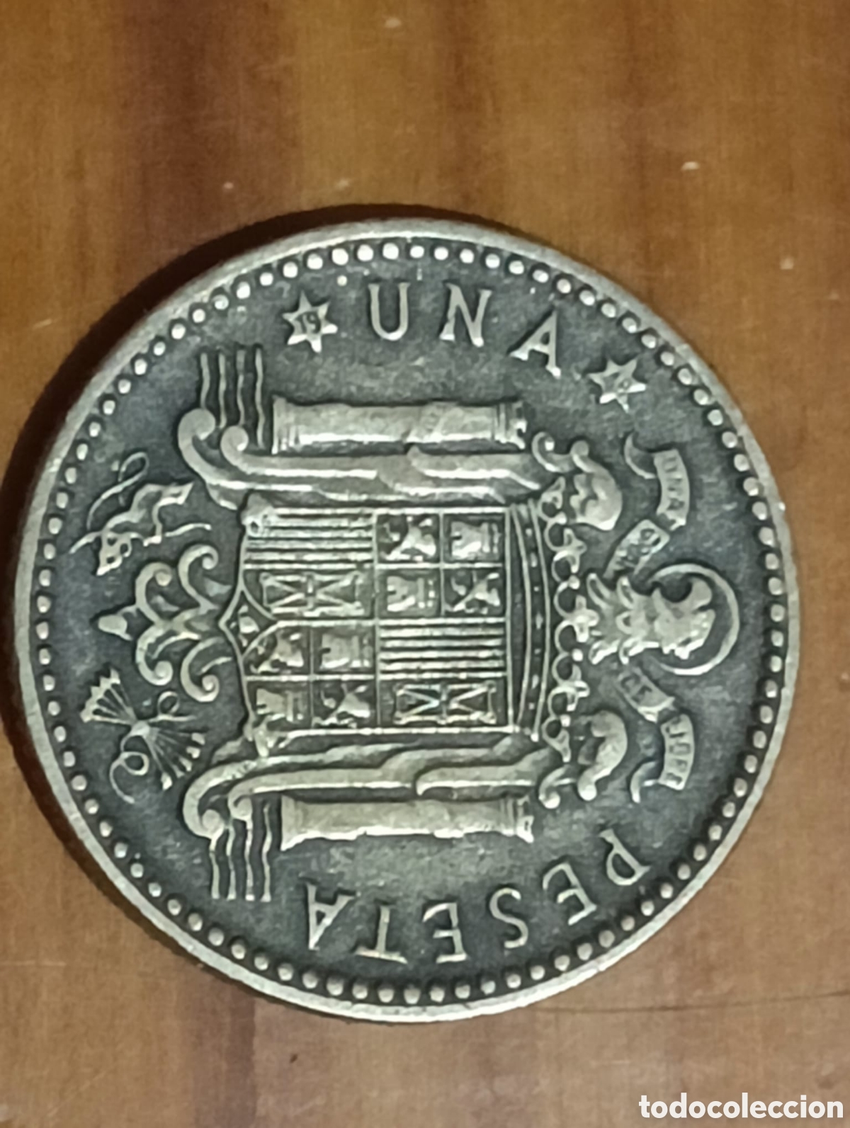 Material numism&aacute;tico: Moneda una peseta 1947 *48 - Foto 4