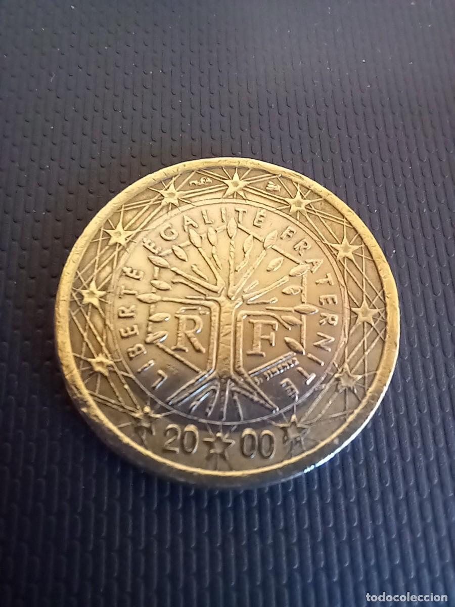 Material numism&aacute;tico: 1 Euro Francia 2000 Circulada - Error en la fecha - Foto 3