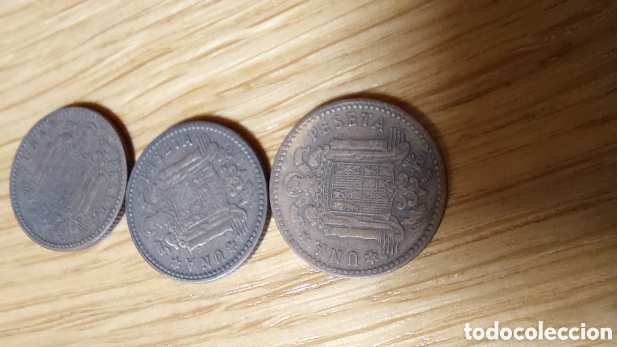 Material numism&aacute;tico: Lote de 9 pesetas 1947 - Foto 5