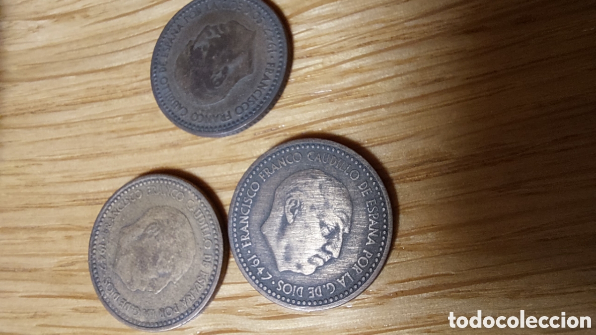 Material numism&aacute;tico: Lote de 9 pesetas 1947 - Foto 7