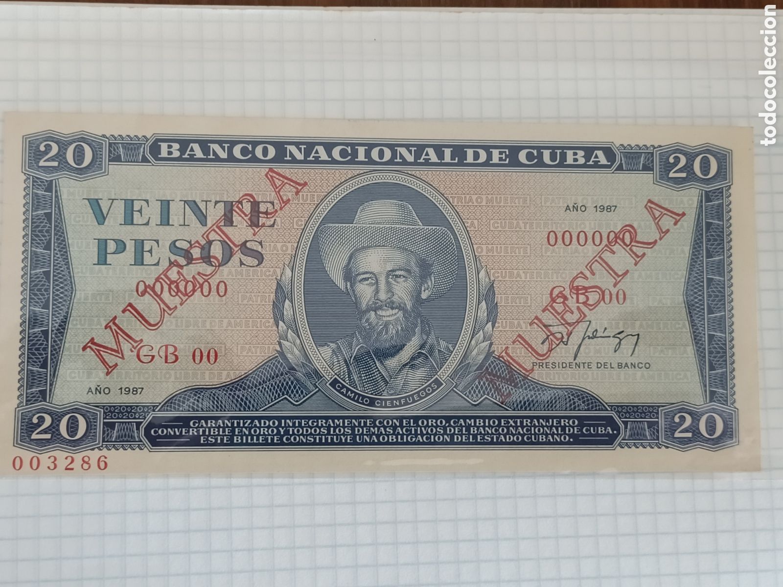 Material numism&aacute;tico: Billete Muestra , del a&ntilde;o 1987 - Foto 2
