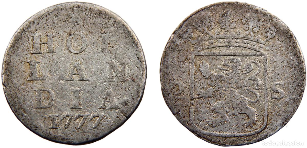 Material numism&aacute;tico: Netherlands Dutch Republic Province of Holland 1777 2 Stuivers