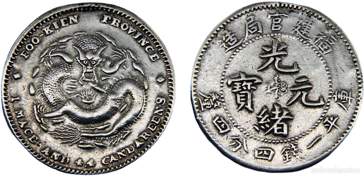 Material numism&aacute;tico: China Fukien Province Guangxu 1896-1903 20 Cents Five characters, Mount Removed