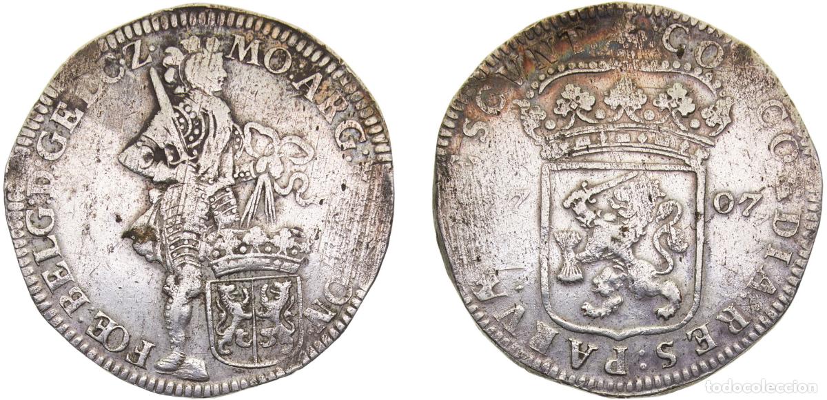 Material numism&aacute;tico: Netherlands Dutch Republic Province of Gelderland 1707 1 Ducat late types