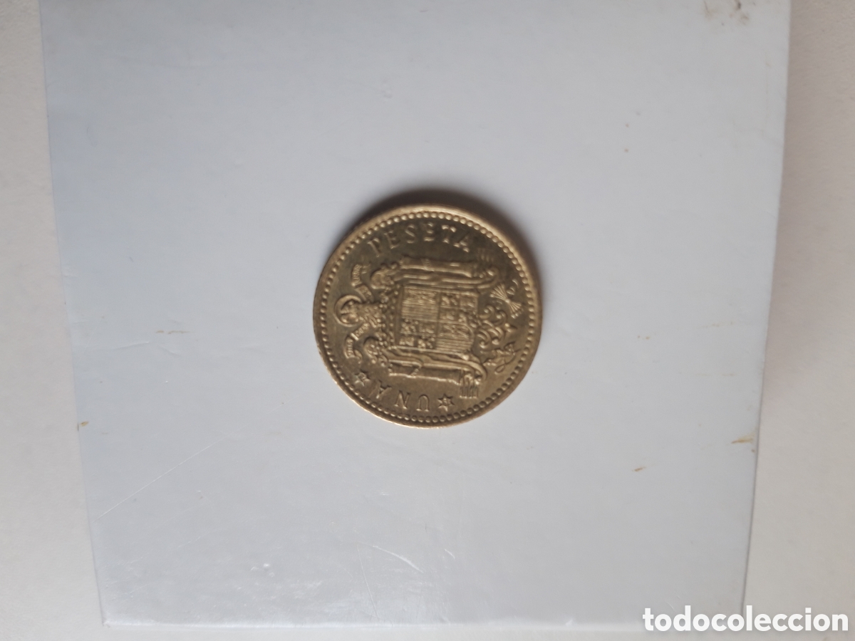 Material numism&aacute;tico: 1peseta del rey Juan Carlos - Foto 1
