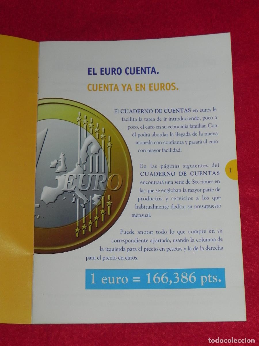 Material numism&aacute;tico: Cuaderno para llevar las cuentas en Euros - Foto 2