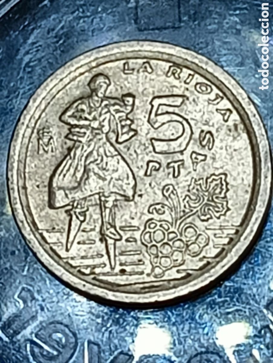 Material numism&aacute;tico: Moneda 5 ptas la Rioja - Foto 1