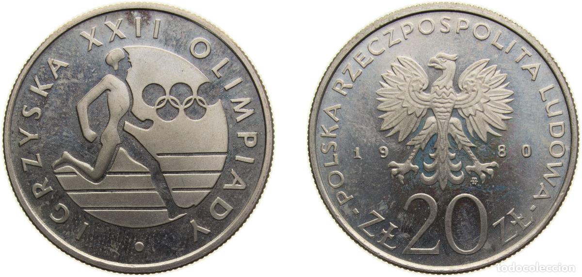 Materiale numismatico: Poland People's Republic 1980 WM 20 Złotych (1980 Summer Olympics) Copper-nickel Warsaw mint (5000)
