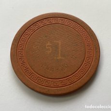Material numismático: CUBA, FICHA DE 1 PESO CASINO DE SEVILLA, EN LA HABANA