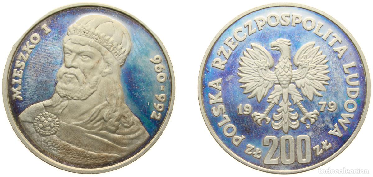 Materiale numismatico: Poland People's Republic 1979 MW 200 Złotych (Duke Mieszko I) Silver (.750) Warsaw Mint (12150) 17.
