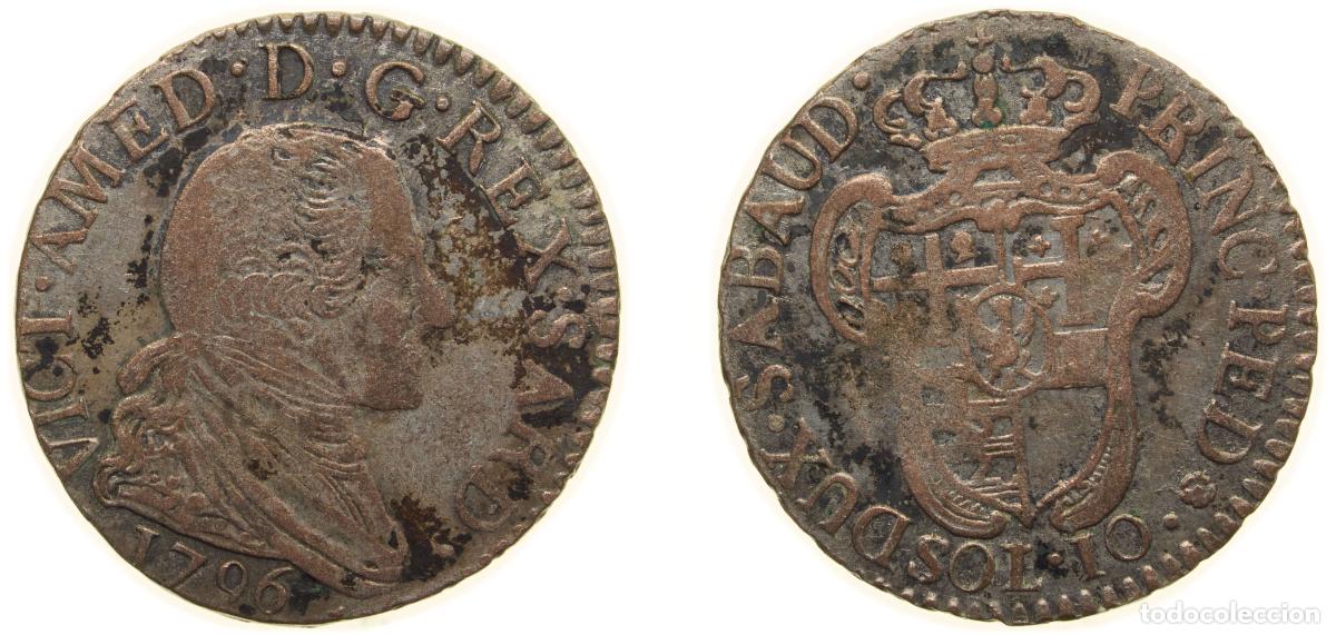 Material numism&aacute;tico: Italy Kingdom of Sardinia Kingdom 1796 20 Soldi - Victorio Amedeo III Billon (.290 silver) 5.4g VF