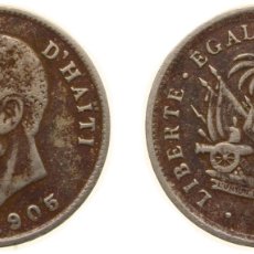 Material numismático: HAITI FIRST REPUBLIC 1905 5 CENTIMES COPPER-NICKEL (75% COPPER, 25% NICKEL) SCOVILL MANUFACTURING C