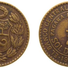 Material numismático: PERU REPUBLIC 1948 ½ SOL DE ORO BRASS (SEE ALLOYS IN COMMENTS SECTION) PHILADELPHIA MINT (3324000)