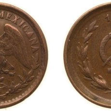 Material numismático: MEXICO FEDERAL REPUBLIC 1902 M 1 CENTAVO COPPER MEXICO CITY MINT (2090000) 2.9G XF KM 394.1