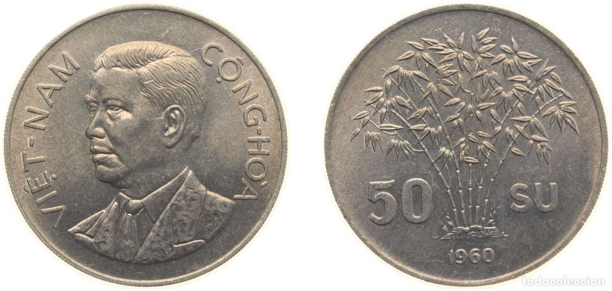 Material numism&aacute;tico: Vietnam South Vietnam Republic 1960 50 Su - Ng&ocirc; Đ&igrave;nh Diệm Aluminium-magnesium (96.5% Aluminium, 3.5