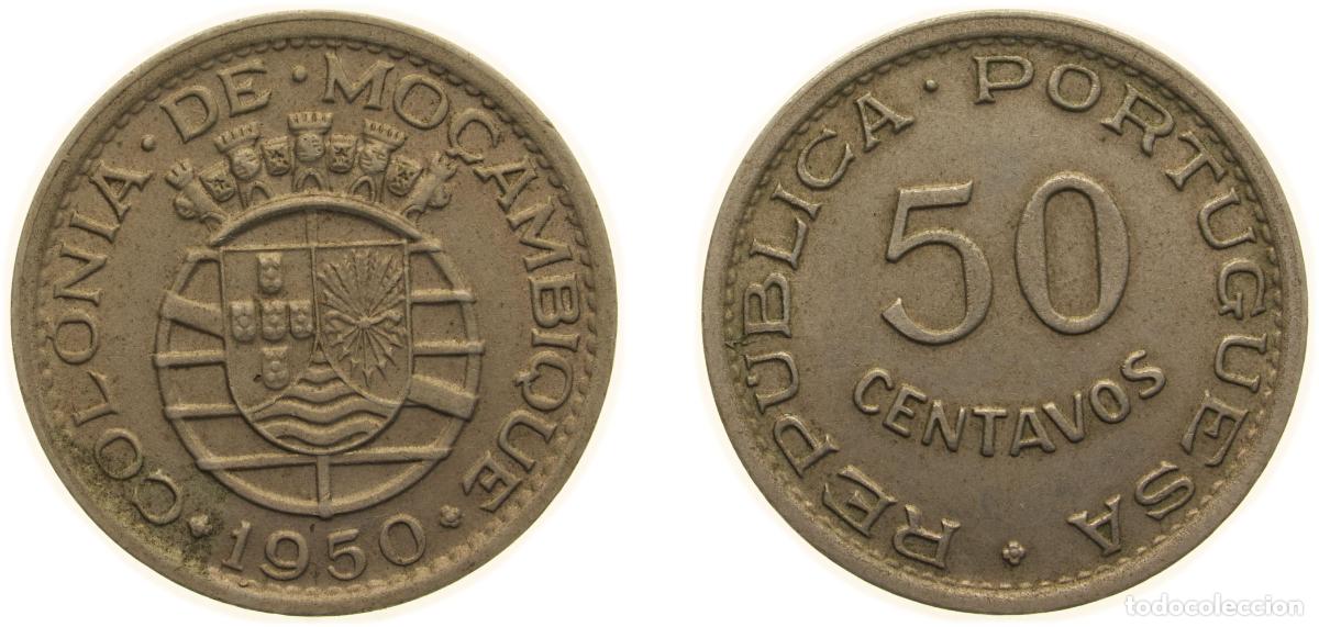 Material numism&aacute;tico: Mozambique Portuguese colony 1950 50 Centavos Nickel brass (20000000) 4.5g AU KM 76 Sch&ouml;n 16