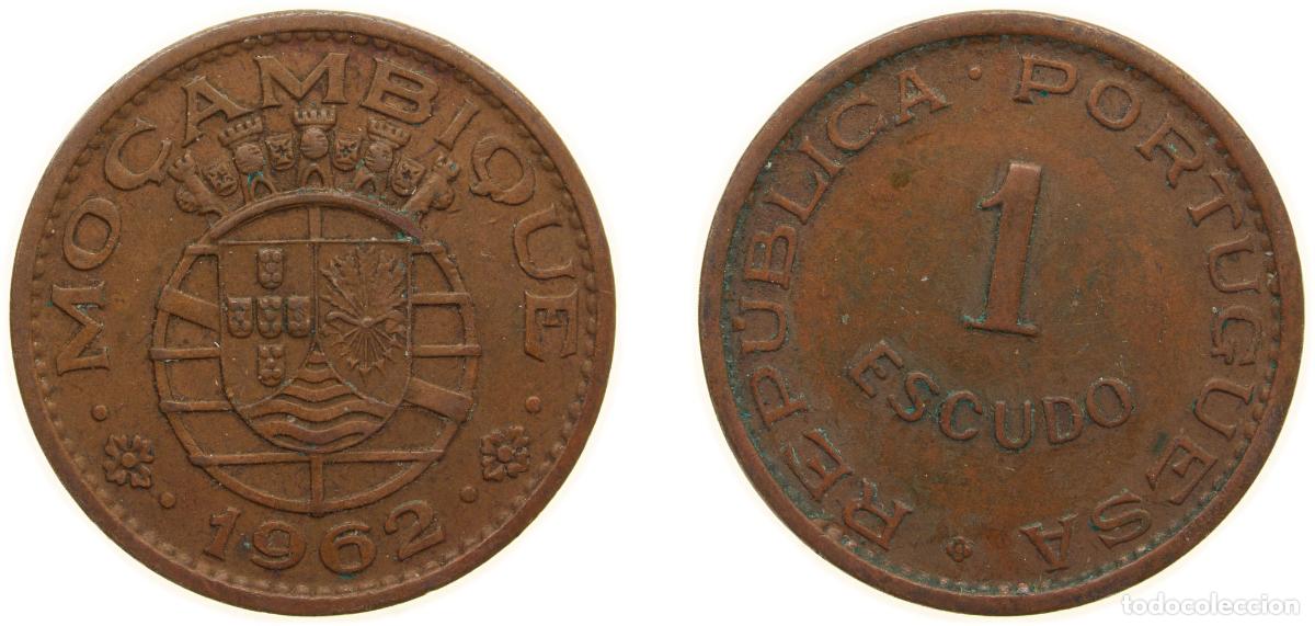 Material numism&aacute;tico: Mozambique Portuguese Overseas Province 1962 1 Escudo Bronze (95% Copper, 3% Zinc, 2% Tin) Lisbon M