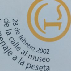 Material numismático: MONEDA HOMENAJE A LA PESETA 2002 18GR. PLATA .925 FNMT