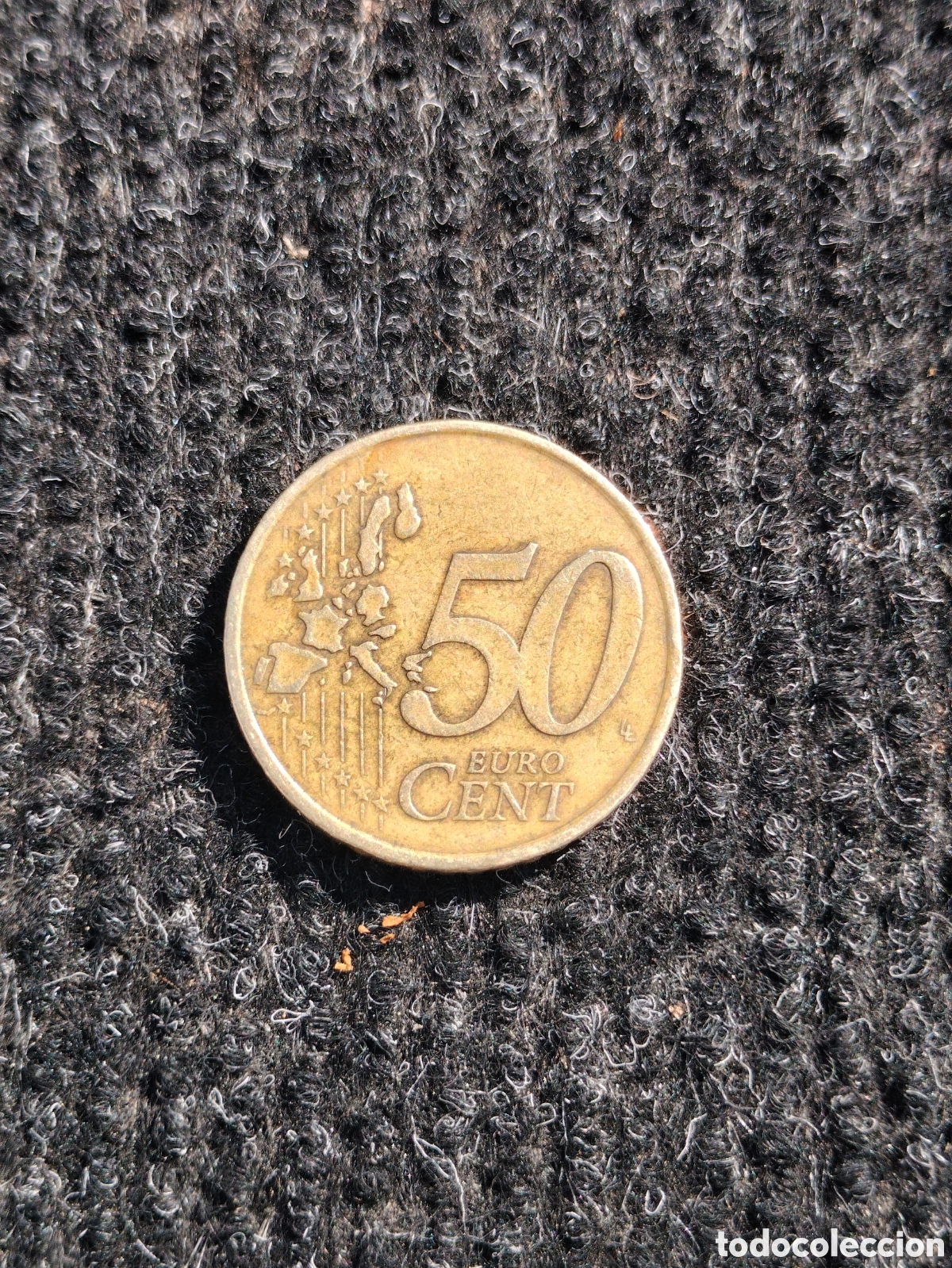 Material numism&aacute;tico: Rara moneda de 50 c&eacute;ntimos de Grecia. Dif&iacute;cil de ver - Foto 3