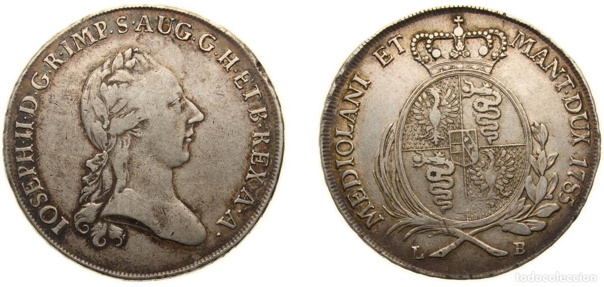Mat&eacute;riel numismatique: Italy Duchy of Milan Italian states 1785 LB 1 Scudo - Joseph II Silver (.896) (1978888) 22.98g VF K