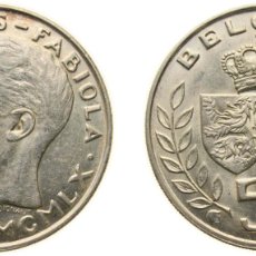 Materiale numismatico: BELGIUM KINGDOM 1960 50 FRANCS (KING BAUDOUIN'S MARRIAGE) SILVER (.835) (16.5% COPPER) BRUSSELS MIN