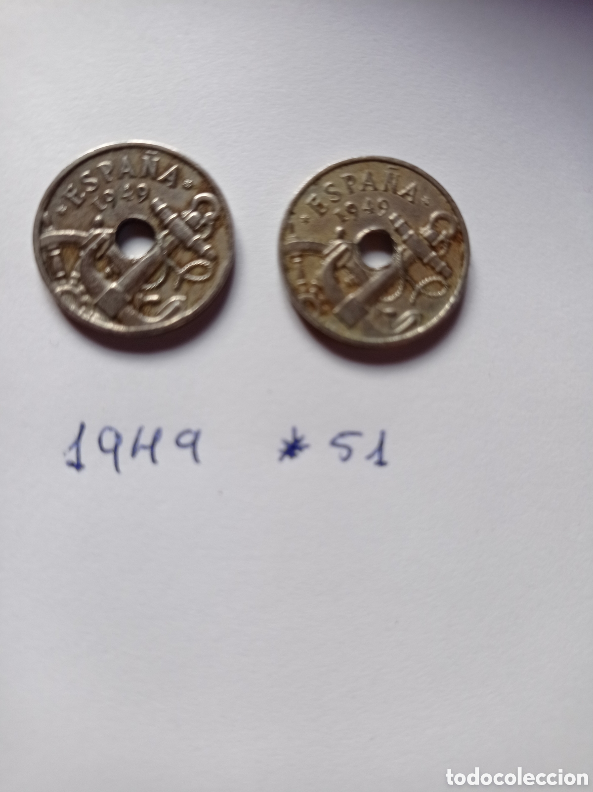 Numismatisches Material: Monedas de 50cm 1949*51