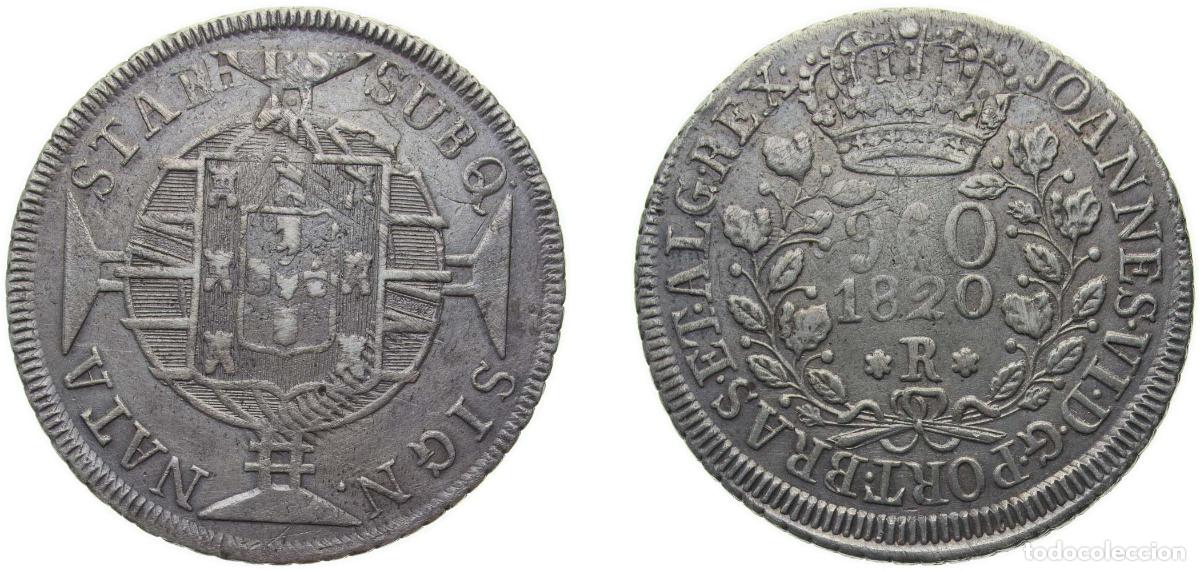 Numismatisches Material: Brazil Portuguese colony 1820 R 960 R&eacute;is - Jo&atilde;o VI Silver (.896) Rio de Janeiro Mint (2063573) 26.3