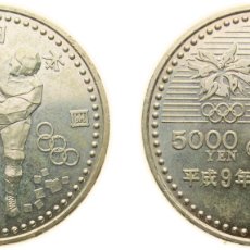 Material numismático: JAPAN STATE H9 (1997) 平成9年 5000 YEN - HEISEI (ICE HOCKEY) SILVER (.925) (COPPER .075) (4867000) 15G