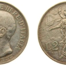 Material numismático: ITALY KINGDOM 1911 R 2 LIRE - VITTORIO EMANUELE III (KINGDOM ANNIVERSARY) SILVER (.835) ROME MINT (