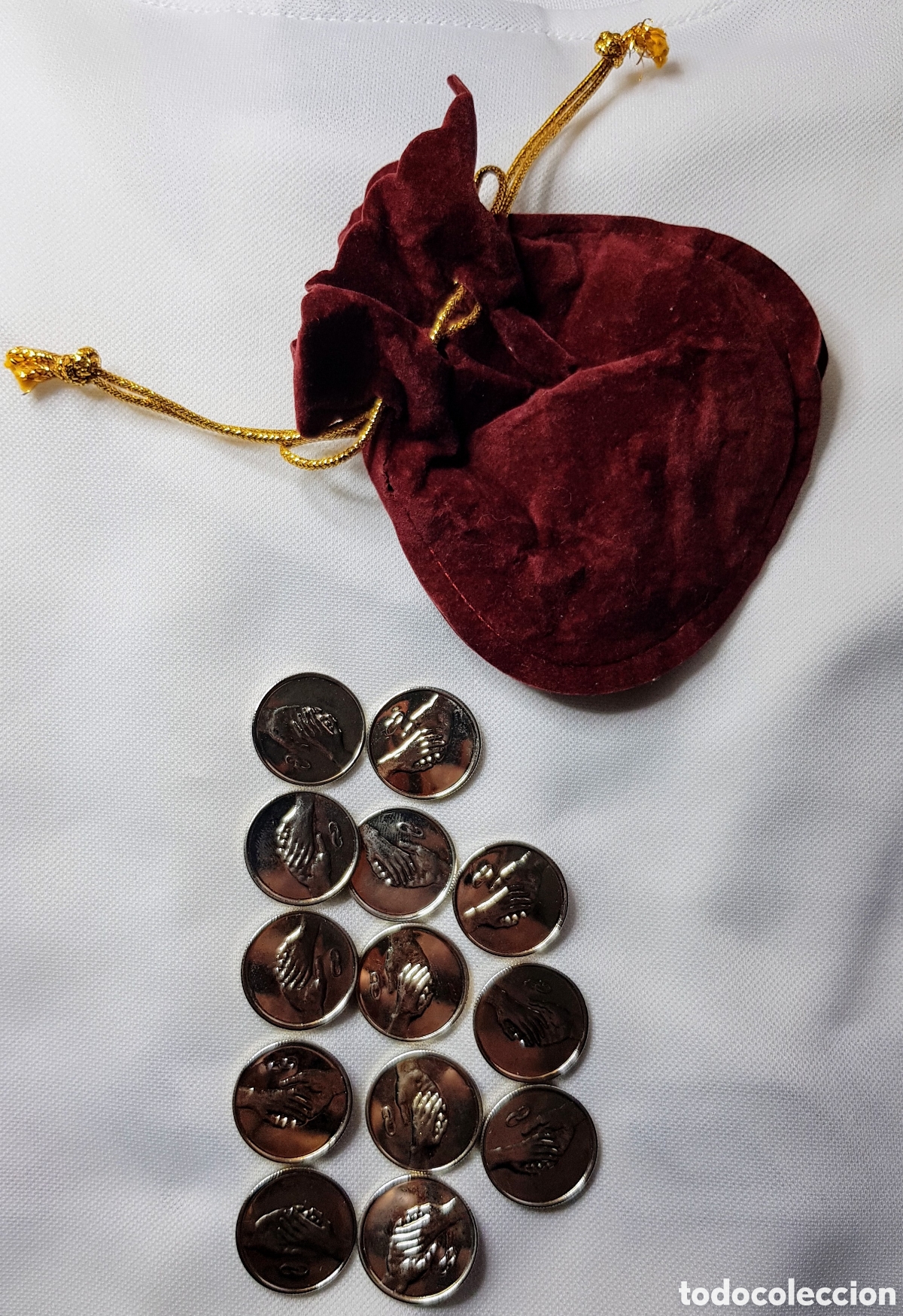 Material numism&aacute;tico: 13 Arras matrimoniales plateadas lote 2 - Foto 3