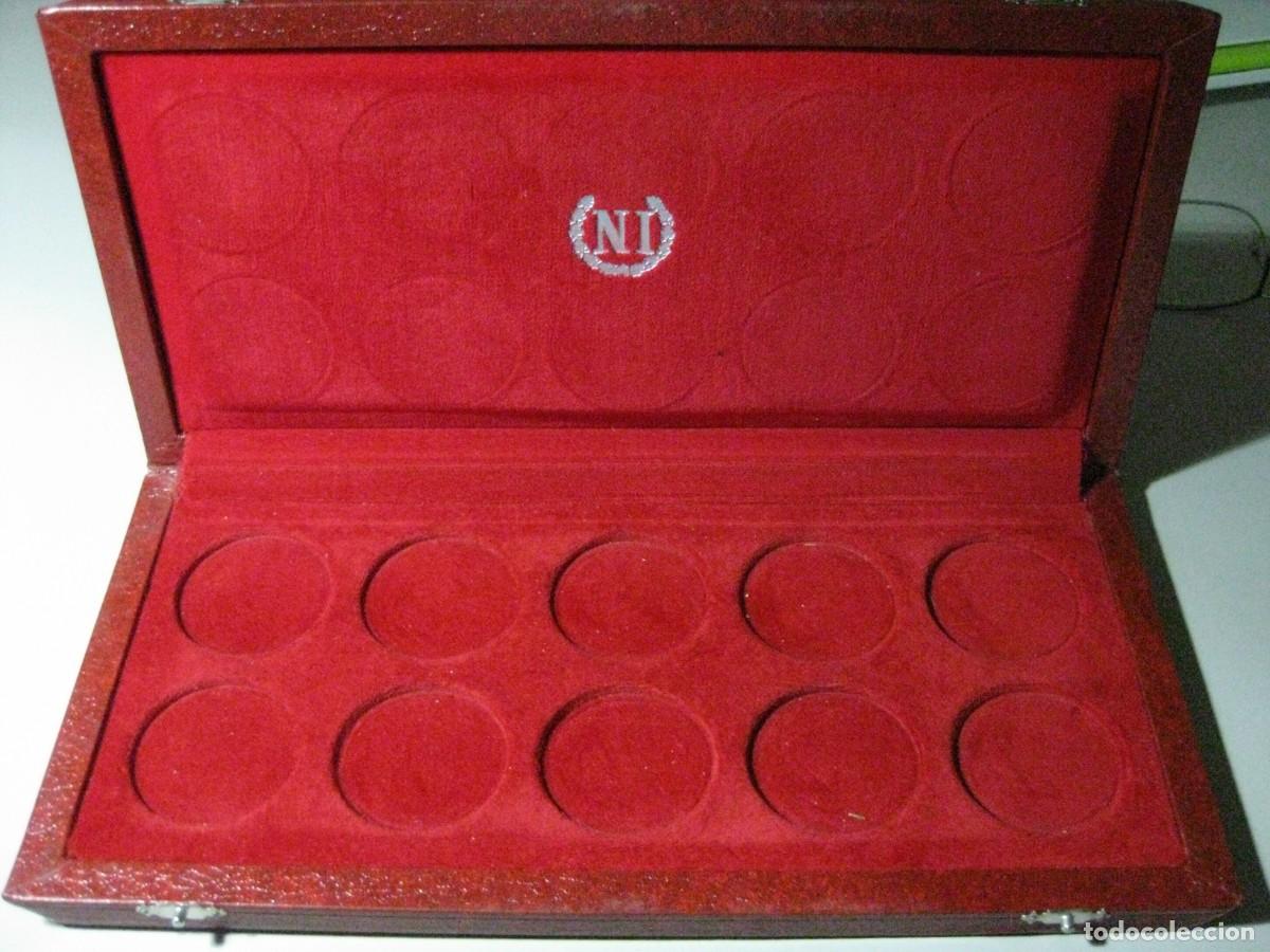 Material numism&aacute;tico: ESTUCHE DE PIEL PARA MONEDAS - Foto 2
