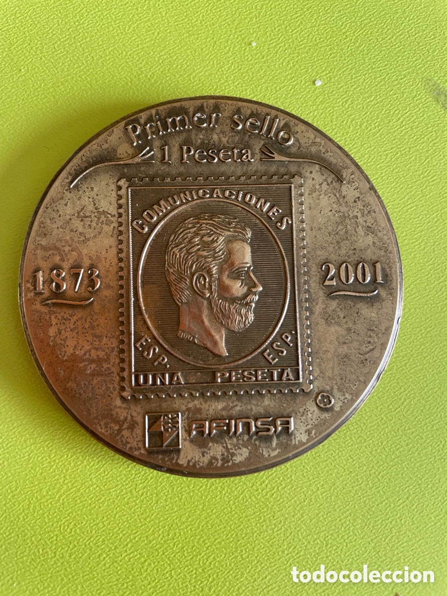 Material numism&aacute;tico: Sello de una peseta Afinsa - Foto 1
