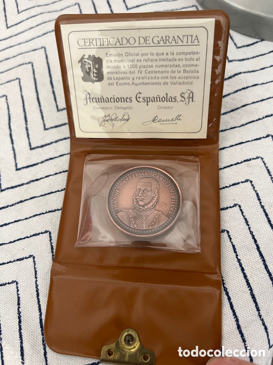 Material numism&aacute;tico: Moneda conmemorativa batalla Lepanto - Foto 1