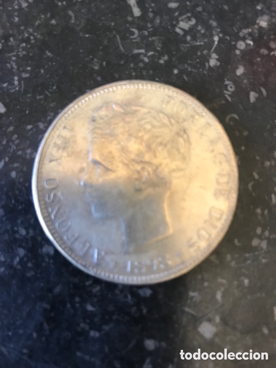 Material numism&aacute;tico: Moneda 5 pesetas duro - Foto 2