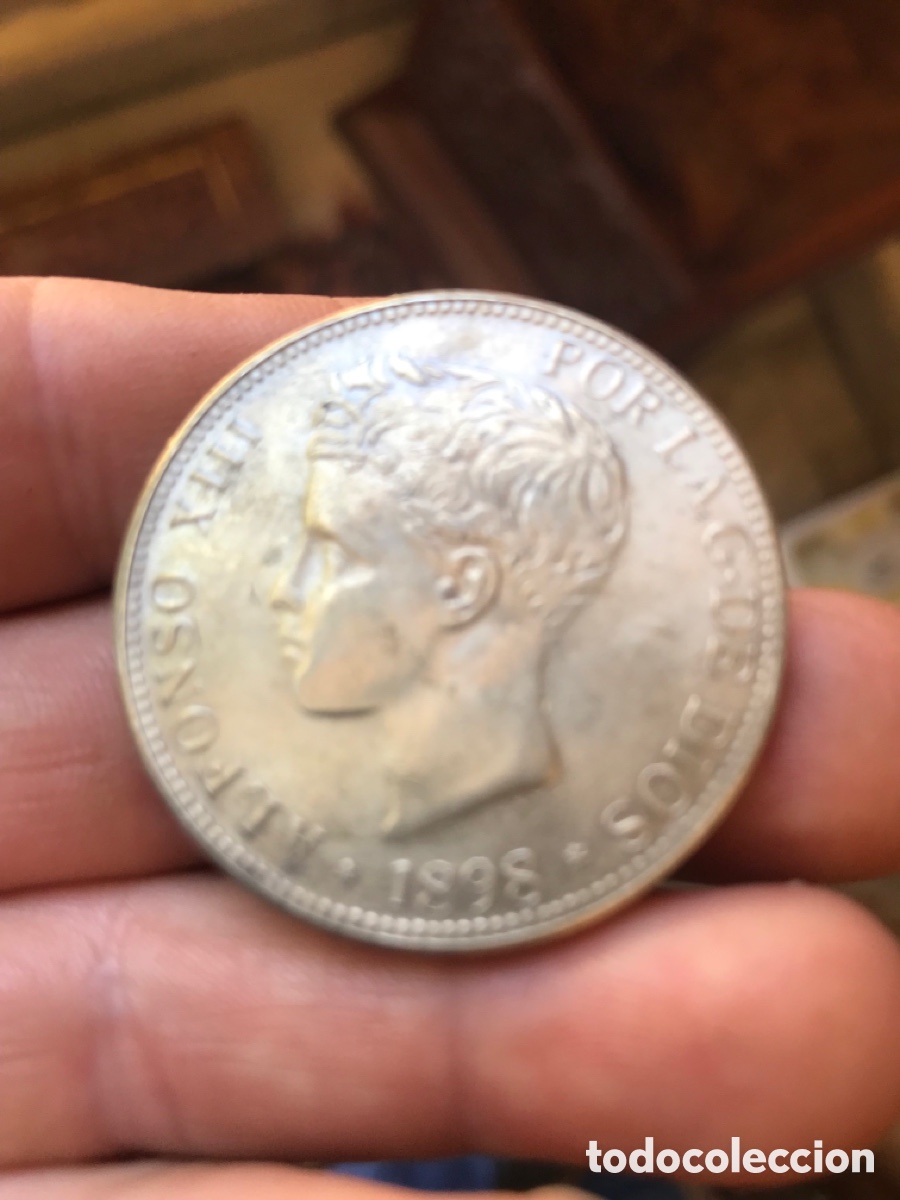 Material numism&aacute;tico: Moneda 5 pesetas duro - Foto 3
